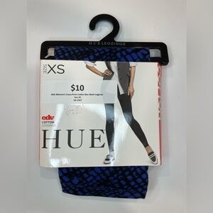 HUE Croco Print Leggings in Blue and Black